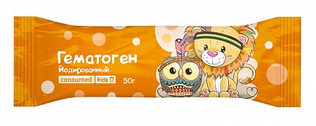 Гематоген детский I+, с повышенным содержанием йода, 50г
